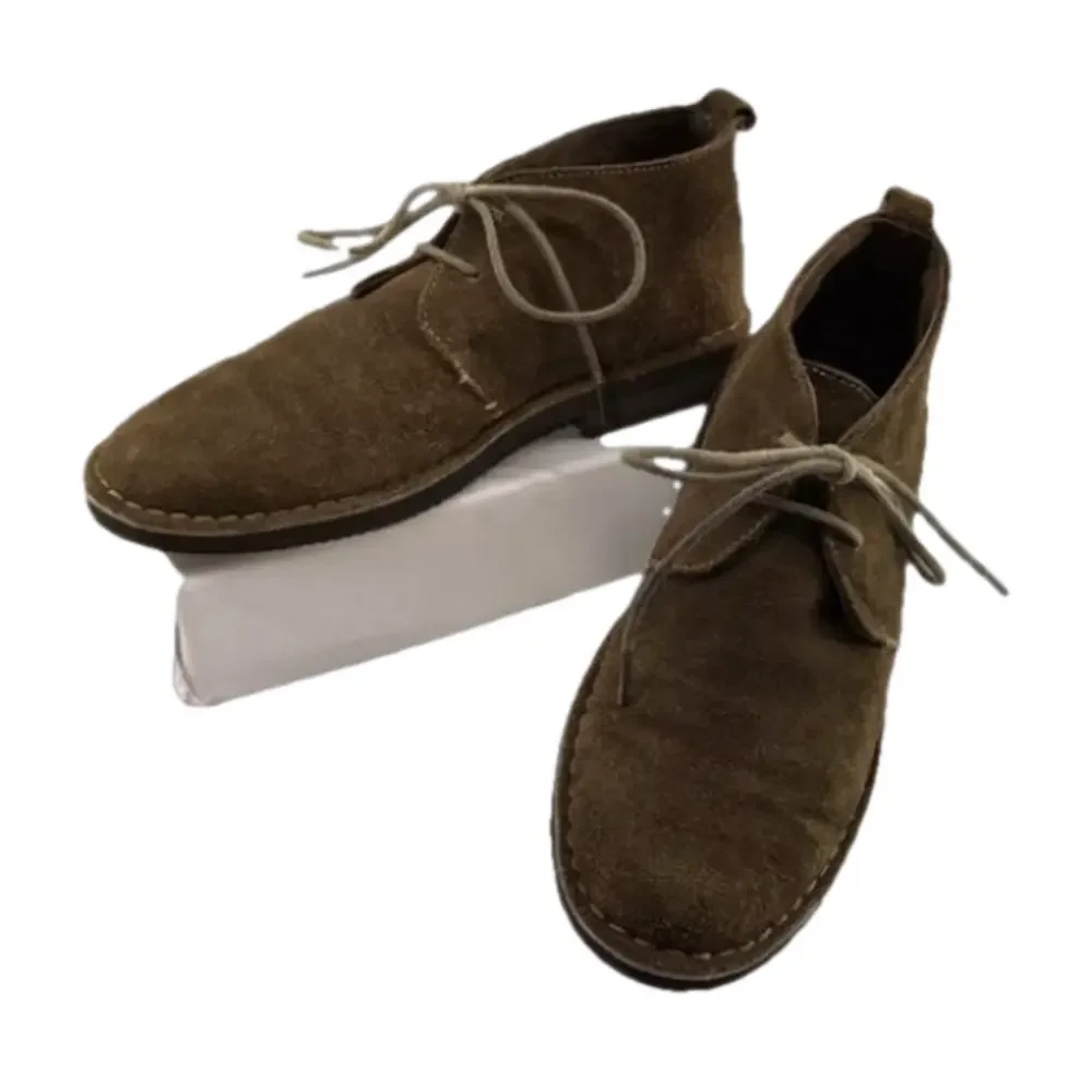 MERONA Men's Chukkas Olive Greenish/Brown Suede Leather Lace-Up Ankle Boots—Sz 7